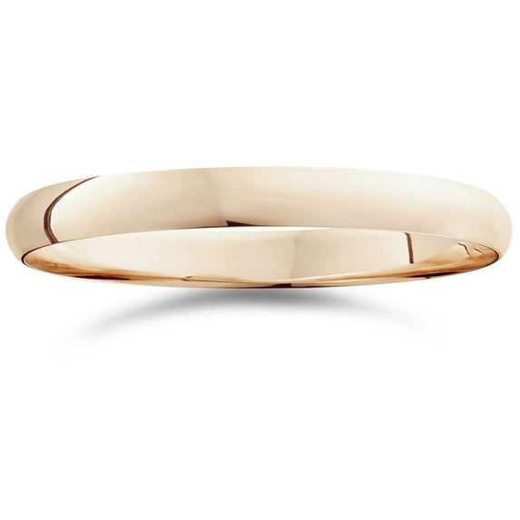 Pompeii 3mm Dome High Polished Wedding Band 14K Rose Gold (,)