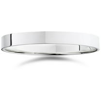 Pompeii 3mm Flat High Polished Wedding Band 14K White Gold (,)