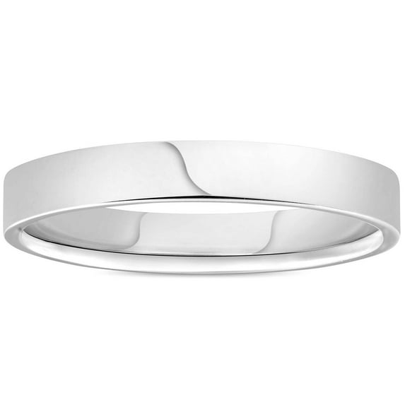 Pompeii 3mm Flat High Polished Wedding Band 950 Platinum (,)
