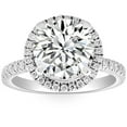 thumbnail image 1 of Pompeii 4 1/2Ct Diamond Halo Lab Grown Engagement Ring White, Yellow or Rose Gold, 1 of 4