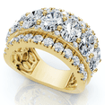thumbnail image 1 of Pompeii 4 1/5Ct Oval Diamond Vivant Wide Anniversary Ring 14k Gold Lab Grown (E/F,VS1-VS2), 1 of 4