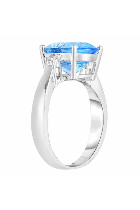 Pompeii 4.68Ct Sky Blue Topaz & Diamond Ring in 14k White Gold (G/H,I1)