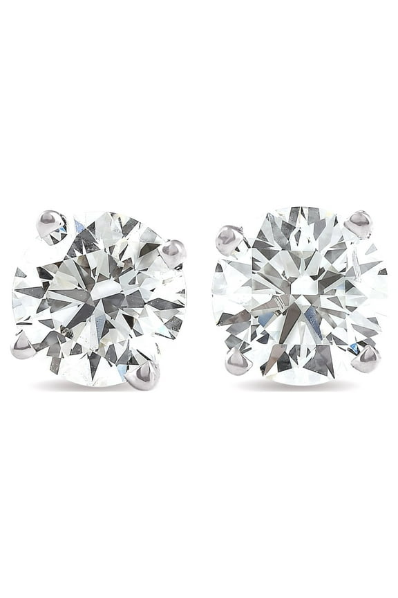 Pompeii 4 Ct T.W. Certified Diamond Screw Back Studs 14k White Gold Lab Grown (GH,SI1)