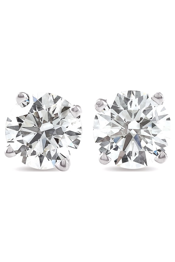 Pompeii 4 Ct T.W. Round Diamond Screw Back Studs 14k White Gold Lab Grown (GH,SI)