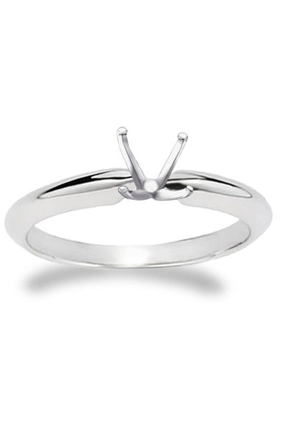 Pompeii 4-Prong Solitaire Engagement Ring Setting White Gold 14K (,)