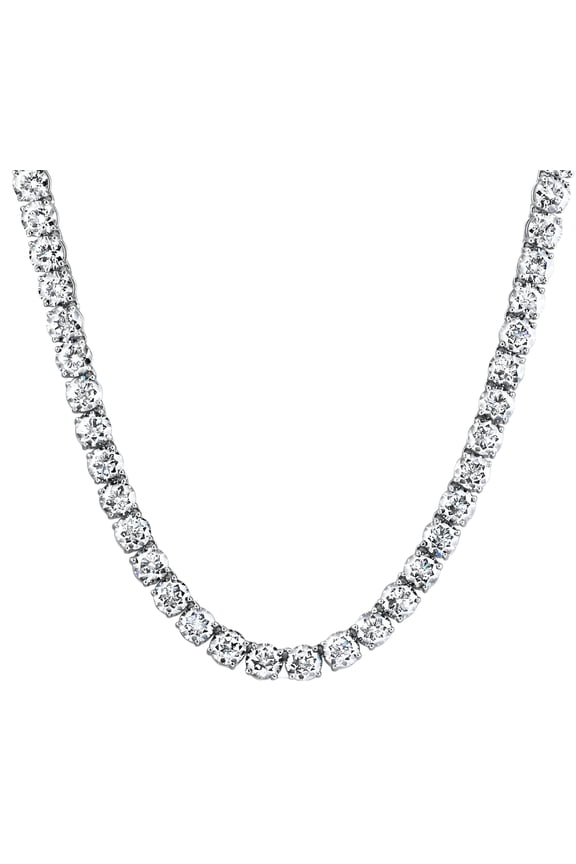 Pompeii 42Ct TW Diamond Tennis Necklace 14k White Gold 16.5" Lab Grown (FG,VS2/SI1)