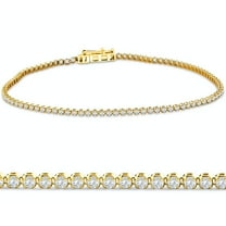Pompeii 4Ct Diamond Lightweight 7" Tennis Bracelet 14k Gold Lab Grown (E/F,VS1-VS2)