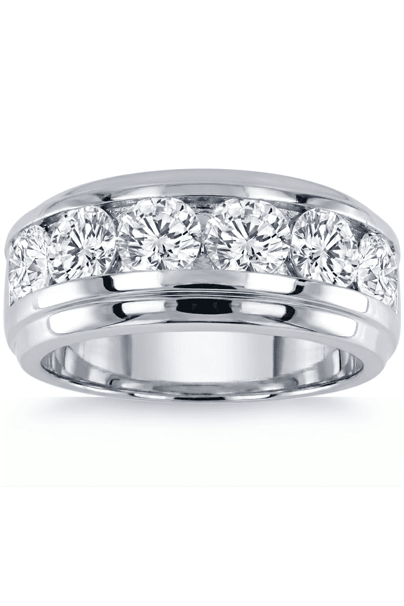 Pompeii 4Ct Men's Diamond Ring in 10k Gold Lab Grown (F/G,VS2-SI1)
