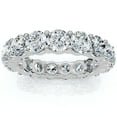 thumbnail image 1 of Pompeii 4ct Diamond Eternity Wedding Ring 950 Platinum (G/H,I1), 1 of 3