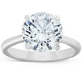 thumbnail image 1 of Pompeii 4ct Solitaire Moissanite Engagement Ring 14k White Gold 10MM (G/H,VVS1), 1 of 5