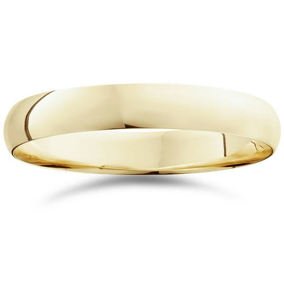 Pompeii 4mm Dome High Polished Wedding Band 10K Yellow Gold (,)