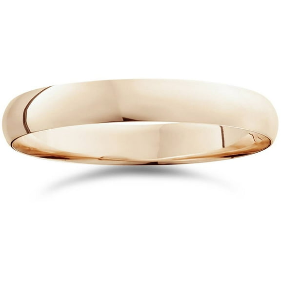 Pompeii 4mm Dome High Polished Wedding Band 14K Rose Gold (,)