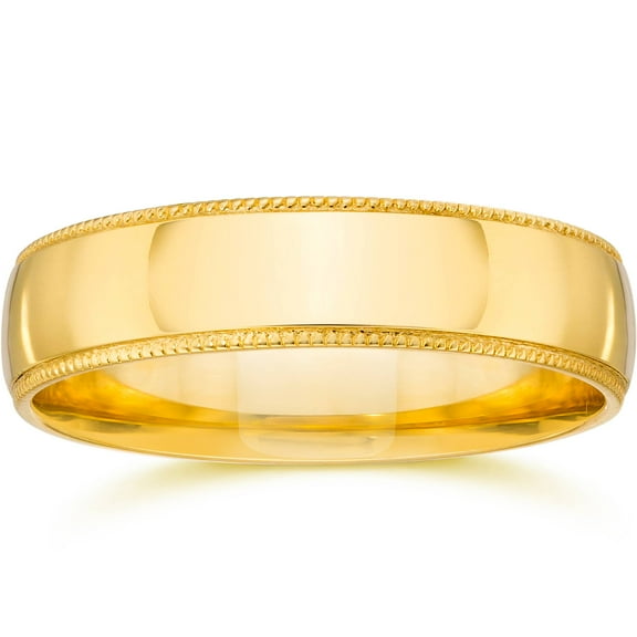 Pompeii 4mm Milgrain Wedding Band 14K Yellow Gold (,)