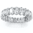 thumbnail image 1 of Pompeii 5 1/2CT Oval Diamond Eternity Ring White Yellow Rose Gold or Platinum Lab Grown, 1 of 5