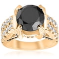 thumbnail image 1 of Pompeii 5 5/8ct Black & White Diamond Ring 14K Yellow Gold (G/H,SI2), 1 of 3