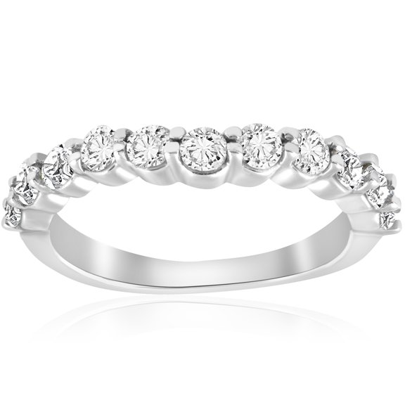 Pompeii 5/8 ct Diamond Engagement Guard Wedding Ring Enhancer Band 14k White Gold (I-J,I1)