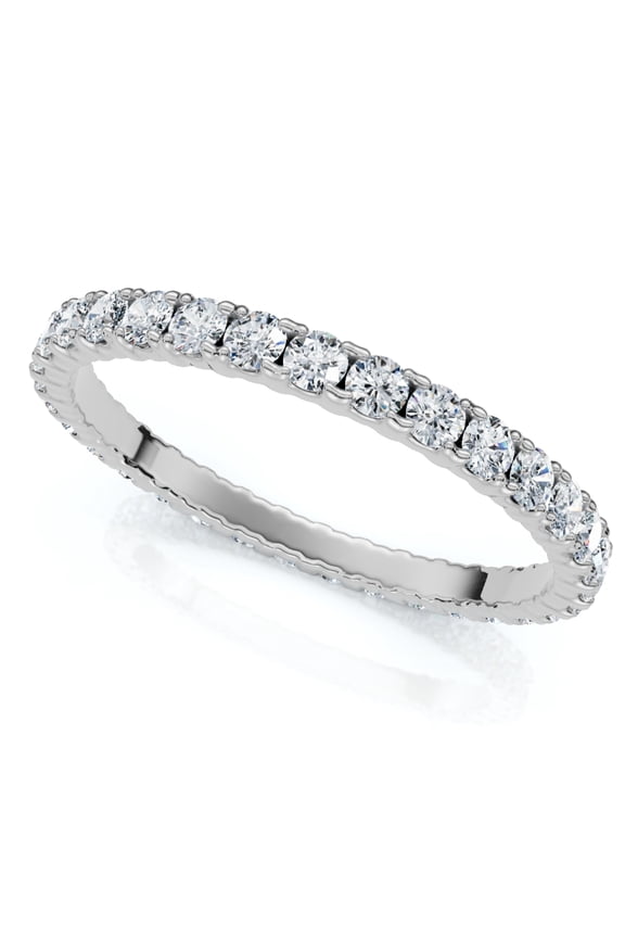 Pompeii 5/8 cttw Diamond Eternity Ring Womens Stackable Round 14k White Gold Band