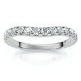 thumbnail image 1 of Pompeii 5/8Ct Curved Diamond Wedding Anniversary Matching Band 14k Gold Ring Lab Grown, 1 of 5