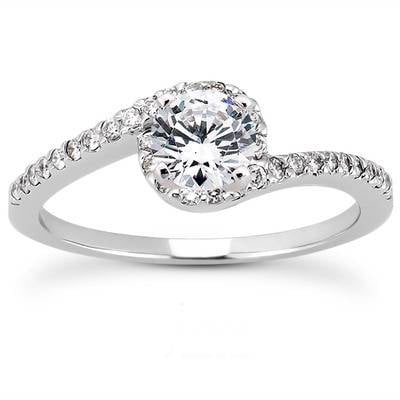 Pompeii 5/8ct Diamond Engagement Ring 14K White Gold (G,SI)