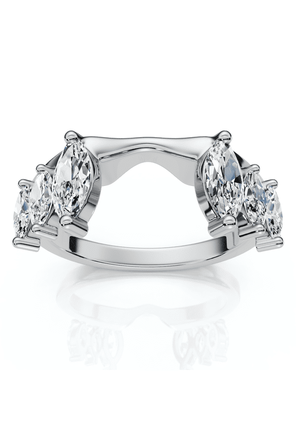 Pompeii 5/8ct Marquise Diamond Ring Enhancer 14K White Gold (G/H,SI)