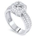 thumbnail image 1 of Pompeii 5/8ct Semi Mount Vintage Ring 14K White Gold (G/H,I1-I2), 1 of 3