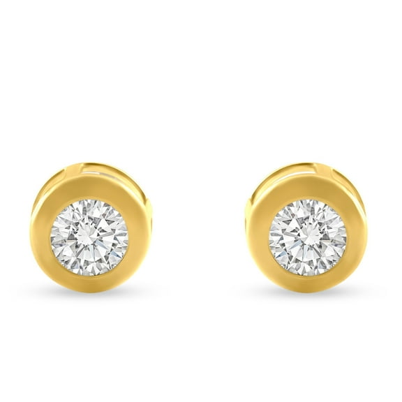 Pompeii 1/2 Carat TW Diamond Bezel Stud Earrings in 14k Gold Lab Grown (G/H,VS2-SI1)