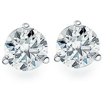 Pompeii .50CT Round Brilliant Cut Natural SI Quality Diamond Stud Earrings In 14K Gold
