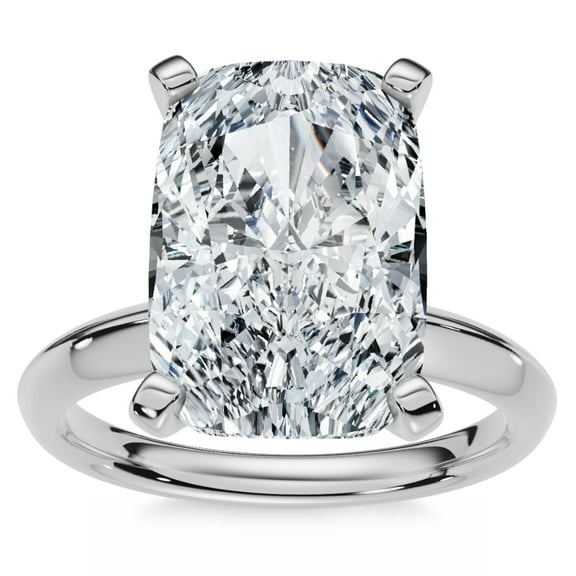 Pompeii Certified 5Ct Cushion Solitaire Diamond Engagement Ring Lab Grown (F/G,VS1-VS2)