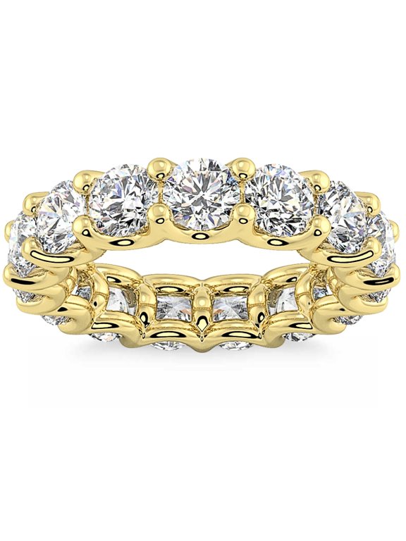 Pompeii 5Ct Diamond Eternity Wedding Ring U Prong Anniversary Band 14k Gold Lab Grown