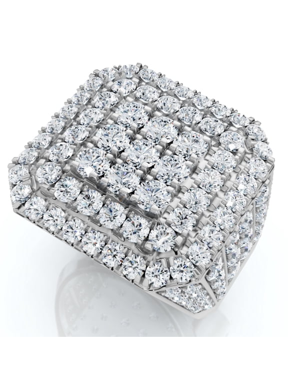 Pompeii 5Ct TW Men's Round Diamond Pave Ring Gold Lab Grown (F/G,VS1-VS2)