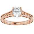 thumbnail image 1 of Pompeii 5Ct Three Stone Moissanite Ring 10k White Gold (,), 1 of 4