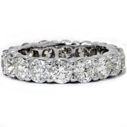 POMPEII3 Pompeii 5ct Prong Diamond Eternity Ring 14K White Gold Wedding Band (I-J,I2)