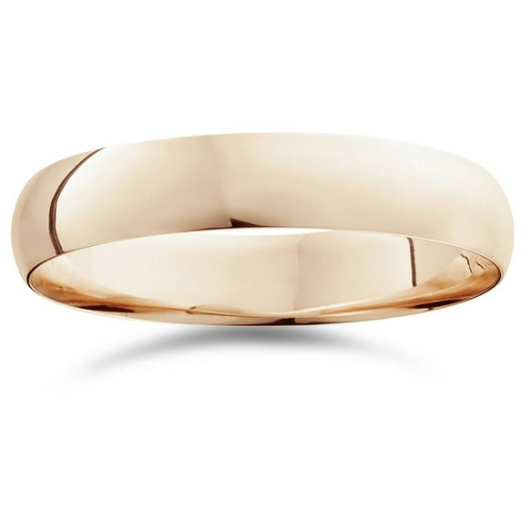 Pompeii 5mm Dome High Polished Wedding Band 14K Rose Gold (,)