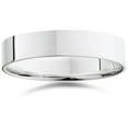 thumbnail image 1 of Pompeii 5mm Flat High Polished Wedding Band 10K White Gold Comfort Fit (,), 1 of 2