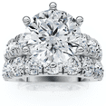 thumbnail image 1 of Pompeii VS 6 Ct Diamond Engagement Wedding Ring Set in 10k Yellow Gold Lab Grown, 1 of 3