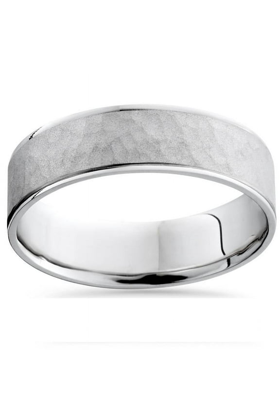 Pompeii 6.5mm Mens Platinum Comfort Fit Wedding Band (,)