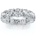 thumbnail image 1 of Pompeii 6 Ct EX3 Lab Grown Diamond Eternity Wedding Ring 14k White Gold (F/G,VS), 1 of 6