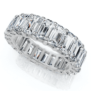 POMPEII3 Pompeii 6Ct Emerald Cut Diamond Eternity Ring 14k Gold or Platinum Lab Grown (E/F,VS1-VS2)