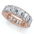 thumbnail image 1 of Pompeii 6Ct Emerald Cut Diamond Eternity Ring 14k Gold or Platinum Lab Grown (E/F,VS1-VS2), 1 of 2