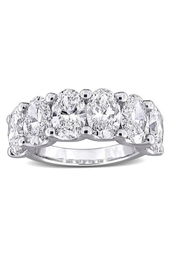 Pompeii 6Ct Oval Diamond U Prong Wedding Anniversary Ring 14k Gold Lab Grown (F/G,VS1-VS2)