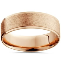 Pompeii 6MM Brushed Mens Wedding Band 14K Rose Gold (,)