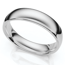 Pompeii 6mm Dome High Polished Wedding Band 14K White Gold (,)
