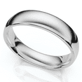 thumbnail image 1 of Pompeii 6mm Wide High Polished Wedding Band 950 Platinum Plain Dome Ring (,), 1 of 4