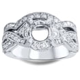 thumbnail image 1 of Pompeii 7/8ct Diamond Engagement Wedding Ring Set Setting 14K (G,SI), 1 of 4