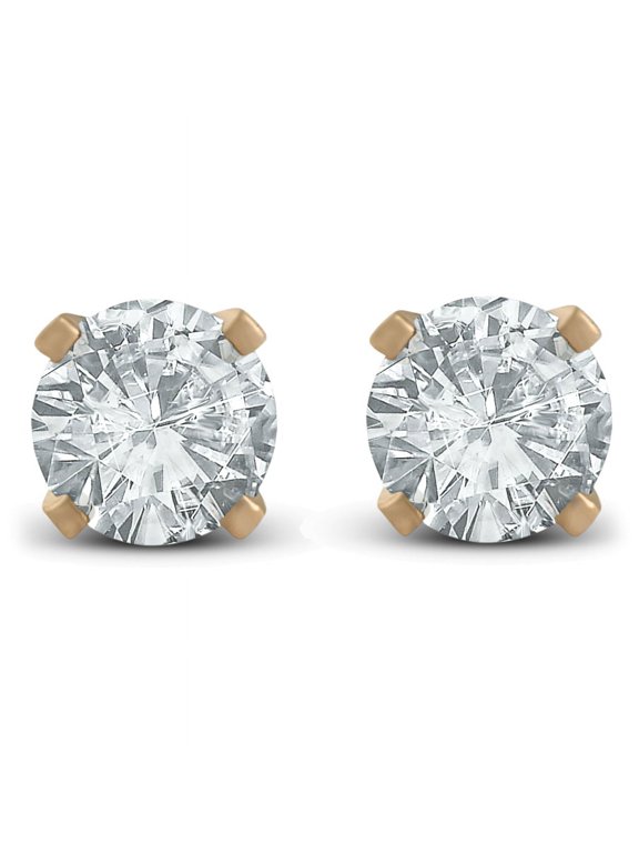Pompeii 7/8ct Diamond Studs 14K Yellow Gold (G/H,SI2/SI3)