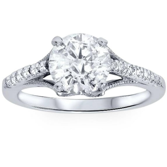 Pompeii 7/8ct Vintage Diamond Engagement Ring 950 Platinum (G/H,VS)
