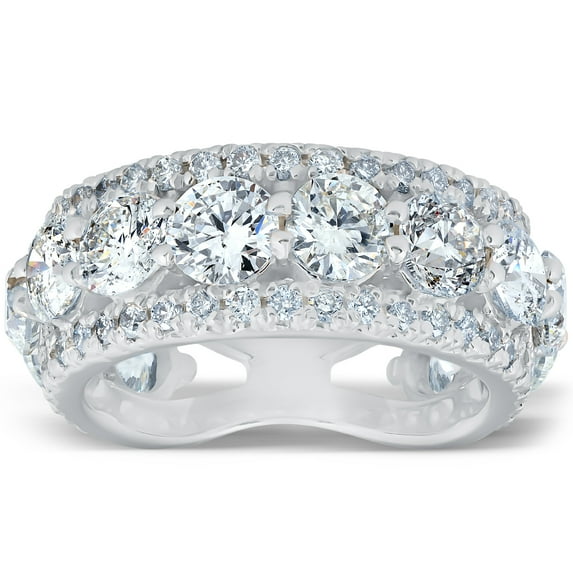 Pompeii 7 Ct Diamond 3/4 Eternity Ring 14k White Gold Womens Stackable Wedding Band