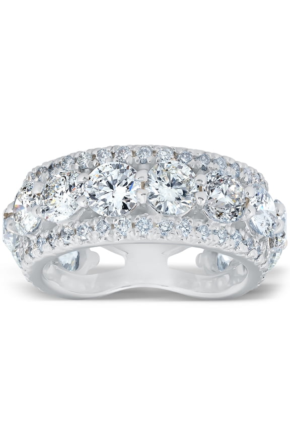 Pompeii 7 Ct Diamond 3/4 Eternity Ring 14k White Gold Womens Stackable Wedding Band