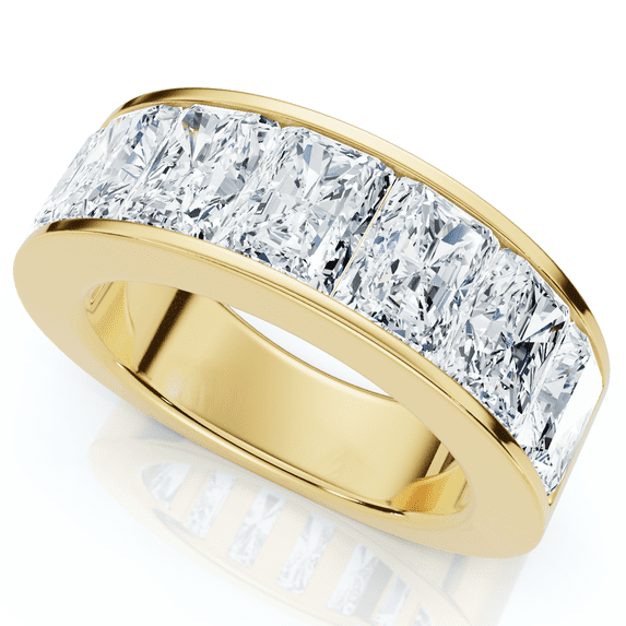 Pompeii 7Ct Diamond Radiant Cut Men's Ring 14k Gold or Platinum (F/G,VS1-VS2)