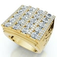 thumbnail image 1 of Pompeii 7Ct Diamond Ring Mens Round Flashy Polished Wedding Band in White or Yellow Gold, 1 of 3